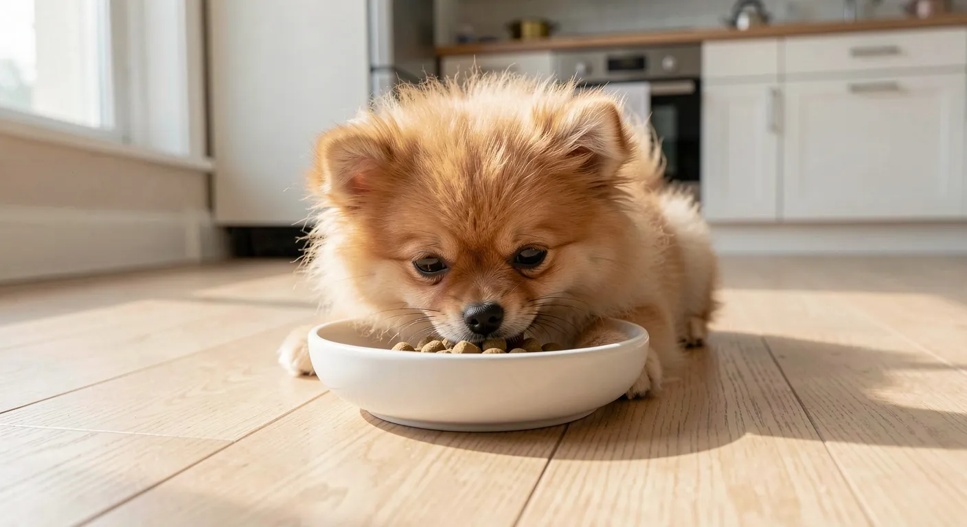 Croquettes pour chiot Spitz nain : quelle ration de 2 à 12 mois ?